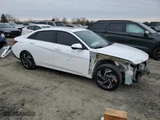 2024 Hyundai Elantra Limited with VIN KMHLP4DGXRU653072, listed as a Copart auction lot 45177815 with 17,069 mi miles and Salvage Title. Bid and sale history available at carsss.com. Image 4.
