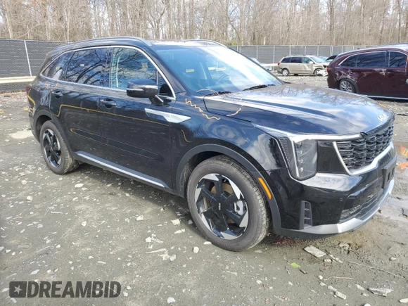 2025 Kia Sorento Hybrid EX with VIN KNDRHDJGXS5338773, listed as a Copart auction lot 47635515 with 2,904 mi miles and Salvage Title. Bid and sale history available at carsss.com. Image 4.