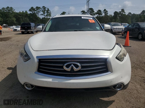 2014 Infiniti QX70 with VIN JN8CS1MU3EM451423, listed as a Copart auction lot 63205685 with 134,192 mi miles and Salvage title. Bid and sale history available at DreamBid. Image 5.
