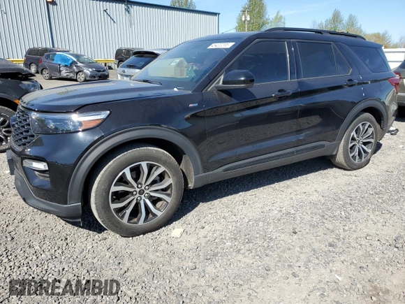 2023 Ford Explorer ST-Line with VIN 1FMSK8KH7PGA10123, listed as a Copart auction lot 45422205 with 29,136 mi miles and Salvage title. Bid and sale history available at DreamBid. Image 1.