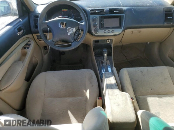2005 Honda Civic with VIN JHMES96615S012992, listed as a Copart auction lot 50015585 with Not Provided miles and Clean Title. Bid and sale history available at DreamBid. Image 8.