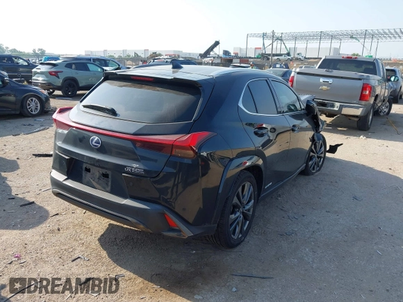 2022 Lexus UX 250h F Sport with VIN JTHR9JBHXN2058276, listed as a IAAI auction lot 42320129 with 83,439 mi miles and . Bid and sale history available at DreamBid. Image 4.