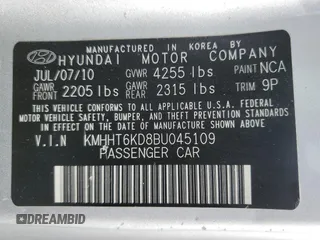 2011 Hyundai Genesis Coupe z VIN KMHHT6KD8BU045109, wystawiony jako Copart lot #53563715 z przebiegiem 66 701 mil mil oraz Szkoda całkowita • Salvage title. Historia ofert i sprzedaży dostępna na DreamBid. Obrazek 12.