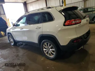 2015 Jeep Cherokee Limited with VIN 1C4PJLDBXFW765909, listed as a Copart auction lot 52293525 with 125,702 mi miles and Salvage Title. Bid and sale history available at DreamBid. Image 2.