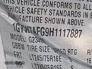2017 GMC Savana Cargo z VIN 1GTW7AFG9H1117887, wystawiony jako IAAI lot #42233506 z przebiegiem Nie podano mil oraz . Historia ofert i sprzedaży dostępna na DreamBid. Obrazek 9.