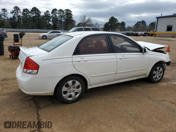 2008 Kia Spectra EX with VIN KNAFE121885516142, listed as a Copart auction lot 47622295 with 184,822 mi miles and Salvage Title. Bid and sale history available at DreamBid. Image 3.