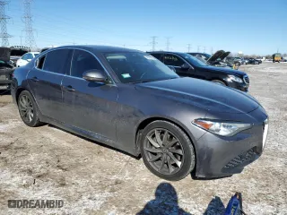 2017 Alfa Romeo Giulia with VIN ZARFAEBN8H7525734, listed as a Copart auction lot 45414215 with 53,132 mi miles and Salvage Title. Bid and sale history available at carsss.com. Image 4.