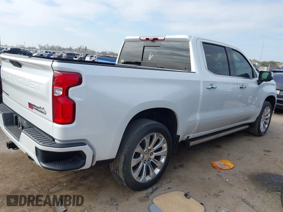 2020 Chevrolet Silverado 1500 High Country with VIN 1GCUYHEL7LZ281967, listed as a IAAI auction lot 41601718 with 35,127 mi miles. Bid and sale history available at carsss.com. Image 4.