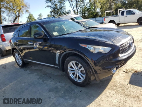 2017 Infiniti QX70 with VIN JN8CS1MU3HM142135, listed as a Copart auction lot 48859215 with 127,990 mi miles and Clean title. Bid and sale history available at DreamBid. Image 4.