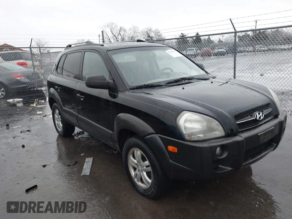 2007 Hyundai Tucson SE with VIN KM8JN72D17U637394, listed as a IAAI auction lot 41505971 with 209,747 mi miles and . Bid and sale history available at DreamBid. Image 1.
