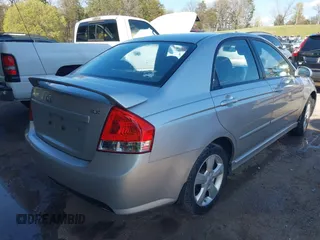 2009 Kia Spectra EX with VIN KNAFE221295026738, listed as a IAAI auction lot 41871548 with 238,130 mi miles. Bid and sale history available at carsss.com. Image 4.