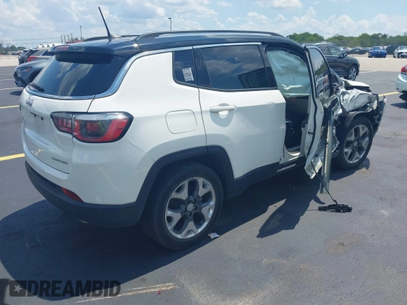 2019 Jeep Compass Limited with VIN 3C4NJCCBXKT725774, listed as a IAAI auction lot 42347887 with 43,472 mi miles and . Bid and sale history available at DreamBid. Image 4.