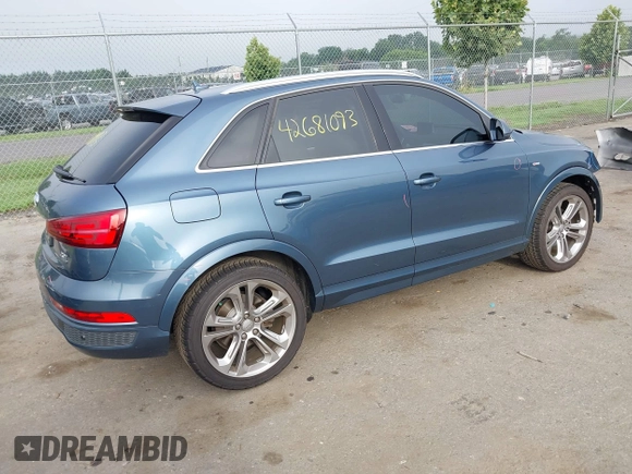 2016 Audi Q3 Prestige with VIN WA1GFCFS6GR000611, listed as a IAAI auction lot 42681093 with 106,260 mi miles and . Bid and sale history available at DreamBid. Image 4.