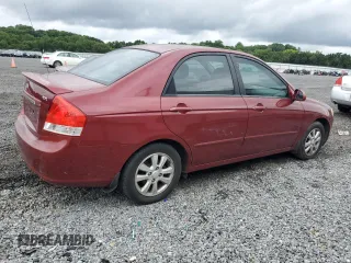 2007 Kia Spectra EX with VIN KNAFE121475430339, listed as a Copart auction lot 63690554 with 155,855 mi miles and Salvage Title. Bid and sale history available at carsss.com. Image 3.