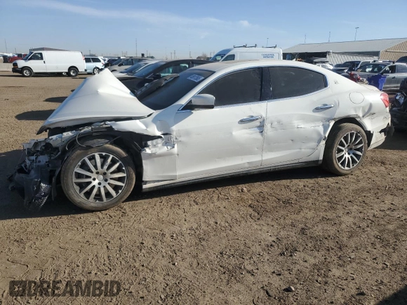 2014 Maserati Ghibli S Q4 z VIN ZAM57RTAXE1092970, wystawiony jako Copart lot #48617585 z przebiegiem 92 976 mil mil oraz Szkoda całkowita • Salvage title. Historia ofert i sprzedaży dostępna na DreamBid. Obrazek 1.