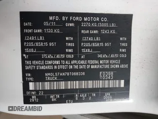 2011 Ford Transit Connect XL с VIN NM0LS7AN7BT068336, выставлен на аукционе IAAI как лот 42117004 с пробегом 237 586 миль миль и . История ставок и продаж доступна на DreamBid. Изображение 9.