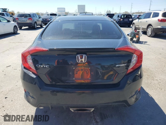 2020 Honda Civic Sedan Sport with VIN 2HGFC2F81LH600750, listed as a Copart auction lot 48140675 with 91,600 mi miles and Salvage Title. Bid and sale history available at carsss.com. Image 6.