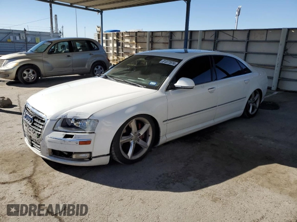 2010 Audi A8 with VIN WAURVAFA6AN007163, listed as a Copart auction lot 81377074 with 158,919 mi miles and Clean title. Bid and sale history available at DreamBid. Image 1.
