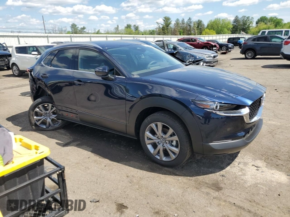 2025 Mazda CX-30 S Premium with VIN 3MVDMBDM5SM807451, listed as a Copart auction lot 56186075 with 379 mi miles and Salvage title. Bid and sale history available at DreamBid. Image 4.