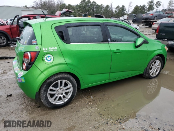 2014 Chevrolet Sonic LT with VIN 1G1JC6SH9E4219906, listed as a Copart auction lot 44125705 with 91,121 mi miles and Salvage Title. Bid and sale history available at carsss.com. Image 3.
