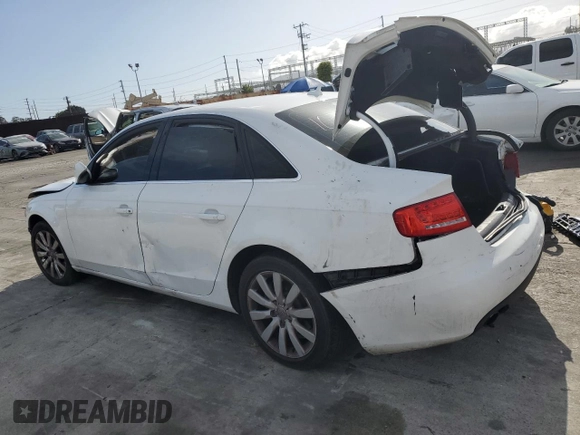 2012 Audi A4 Premium с VIN WAUAFAFL5CA117773, выставлен на аукционе Copart как лот 51707995 с пробегом Не указан миль и Списание • Salvage title. История ставок и продаж доступна на DreamBid. Изображение 2.