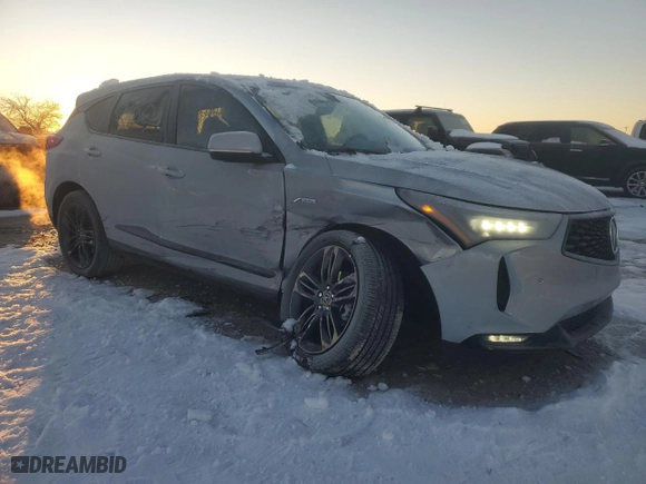 2023 Acura RDX w/A-Spec Package with VIN 5J8TC1H62PL006458, listed as a Copart auction lot 87893995 with 9,407 mi miles and Salvage Title. Bid and sale history available at carsss.com. Image 4.