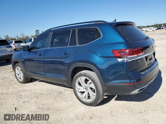 2022 Volkswagen Atlas SE with VIN 1V2KP2CAXNC532543, listed as a Copart auction lot 87745845 with 57,500 mi miles and Clean title. Bid and sale history available at DreamBid. Image 2.