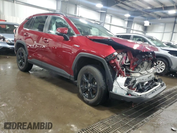 2021 Toyota RAV4 Hybrid XLE with VIN 4T3RWRFV7MU039800, listed as a Copart auction lot 48319525 with 51,730 mi miles and Salvage Title. Bid and sale history available at carsss.com. Image 4.