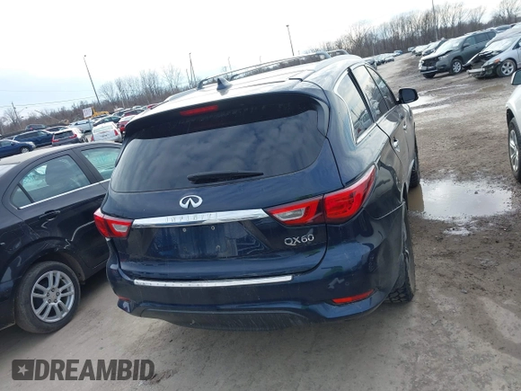 2017 Infiniti QX60 with VIN 5N1DL0MM2HC554832, listed as a IAAI auction lot 41664376 with 109,556 mi miles and . Bid and sale history available at DreamBid. Image 16.