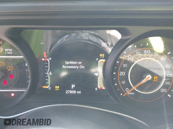 2024 Jeep Wrangler Sahara with VIN 1C4PJXEG1RW299325, listed as a IAAI auction lot 41854789 with 27,808 mi miles. Bid and sale history available at carsss.com. Image 7.