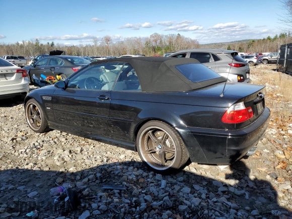 2003 BMW 3 Series M3 with VIN WBSBR93413PK03677, listed as a Copart auction lot 79610934 with 0 mi miles and Salvage Title. Bid and sale history available at carsss.com. Image 2.