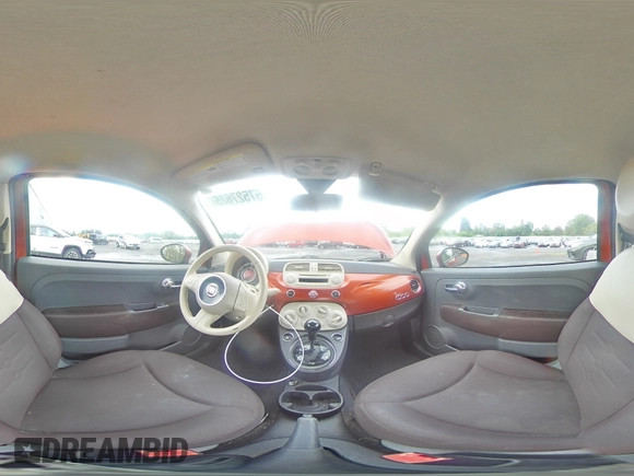 2013 FIAT 500 Pop with VIN 3C3CFFAR2DT649212, listed as a Copart auction lot 57527625 with 156,251 mi miles and Salvage title. Bid and sale history available at DreamBid. Image 14.