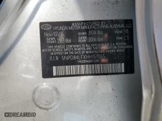 2017 Hyundai Elantra Limited with VIN 5NPD84LFXHH157065, listed as a Copart auction lot 52786345 with 192,518 mi miles and Salvage Title. Bid and sale history available at carsss.com. Image 12.