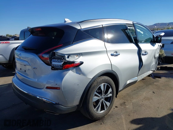2020 Nissan Murano SV z VIN 5N1AZ2BJ3LN135407, wystawiony jako IAAI lot #41316924 z przebiegiem 83 656 mil mil oraz . Historia ofert i sprzedaży dostępna na DreamBid. Obrazek 4.