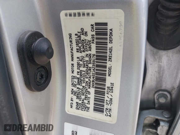 2010 Toyota Corolla с VIN 1NXBU4EE1AZ359176, выставлен на аукционе IAAI как лот 42504808 с пробегом 171 527 миль миль и . История ставок и продаж доступна на DreamBid. Изображение 9.
