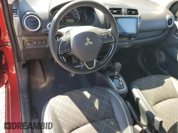 2024 Mitsubishi Mirage Black Edition with VIN ML32AWHJ5RH006741, listed as a Copart auction lot 46078985 with 9,162 mi miles and Salvage title. Bid and sale history available at DreamBid. Image 8.