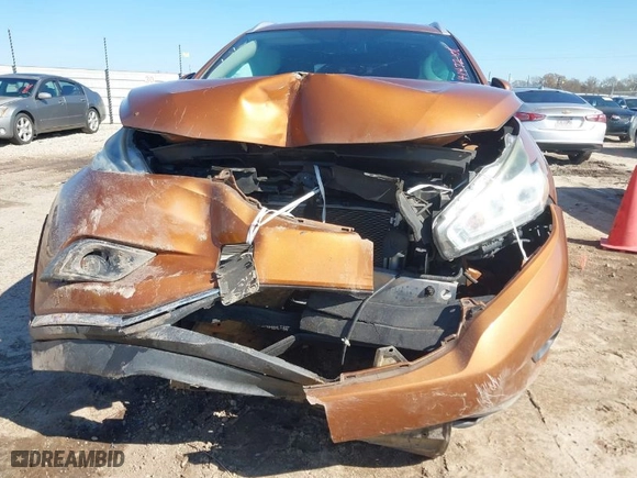 2015 Nissan Murano SL with VIN 5N1AZ2MGXFN289117, listed as a IAAI auction lot 41472108 with 122,005 mi miles. Bid and sale history available at carsss.com. Image 6.