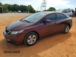 2014 Honda Civic LX with VIN 2HGFB2F57EH519196, listed as a Copart auction lot 53933895 with 297,351 mi miles and Salvage Title. Bid and sale history available at carsss.com. Image 1.