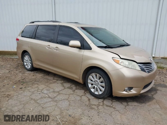 2011 Toyota Sienna XLE AAS with VIN 5TDYK3DC3BS100192, listed as a IAAI auction lot 41874537 with 190,631 mi miles and . Bid and sale history available at DreamBid. Image 1.