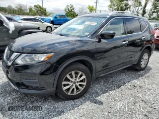 2018 Nissan Rogue SV with VIN JN8AT2MV9JW349335, listed as a Copart auction lot 52323385 with 74,461 mi miles and Salvage Title. Bid and sale history available at carsss.com. Image 1.