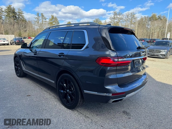 2019 BMW X7 xDrive40i z VIN 5UXCW2C55KLB44273, wystawiony jako Copart lot #54593875 z przebiegiem 135 765 mil mil oraz Czysty tytuł • Clean title. Historia ofert i sprzedaży dostępna na DreamBid. Obrazek 3.