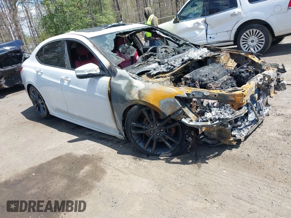 2018 Acura TLX w/A-SPEC Pkg with VIN 19UUB2F63JA013342, listed as a IAAI auction lot 42051724 with 43,396 mi miles and . Bid and sale history available at DreamBid. Image 1.