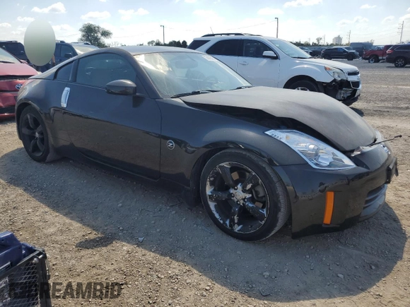 2007 Nissan 350Z with VIN JN1BZ34D27M504665, listed as a Copart auction lot 74428404 with 142,778 mi miles and Salvage Title. Bid and sale history available at DreamBid. Image 4.