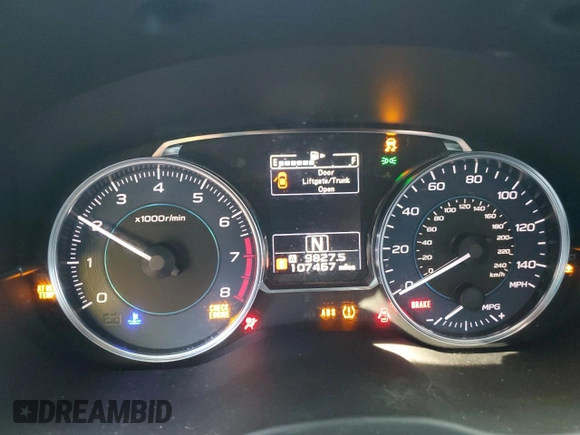 2017 Subaru Crosstrek Limited with VIN JF2GPAKC5HH271612, listed as a Copart auction lot 57243745 with 107,467 mi miles and Salvage title. Bid and sale history available at DreamBid. Image 9.