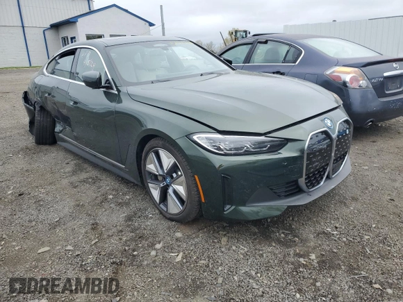 2023 BMW i4 eDrive35 with VIN WBY43AW05PFR41603, listed as a Copart auction lot 51033704 with 4,997 mi miles. Bid and sale history available at carsss.com. Image 4.