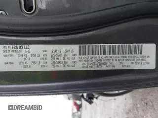 2015 Dodge Journey R/T z VIN 3C4PDDEG4FT680609, wystawiony jako IAAI lot #41733309 z przebiegiem 124 121 mil mil oraz . Historia ofert i sprzedaży dostępna na DreamBid. Obrazek 9.