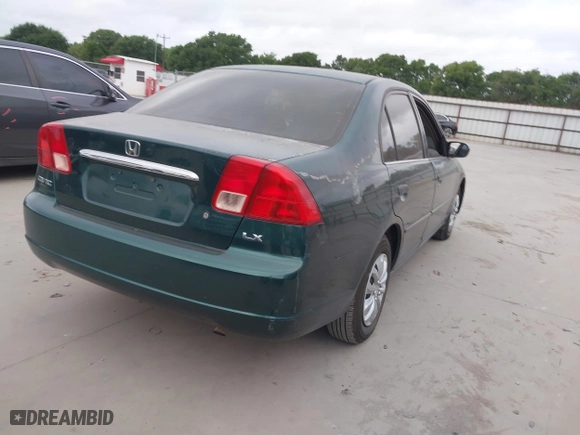 2001 Honda Civic LX with VIN 2HGES16571H570682, listed as a IAAI auction lot 42051409 with 229,962 mi miles. Bid and sale history available at carsss.com. Image 4.