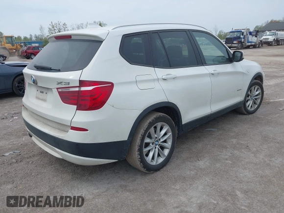 2014 BMW X3 xDrive28i with VIN 5UXWX9C57E0D42183, listed as a IAAI auction lot 42147520 with 121,266 mi miles and . Bid and sale history available at DreamBid. Image 4.