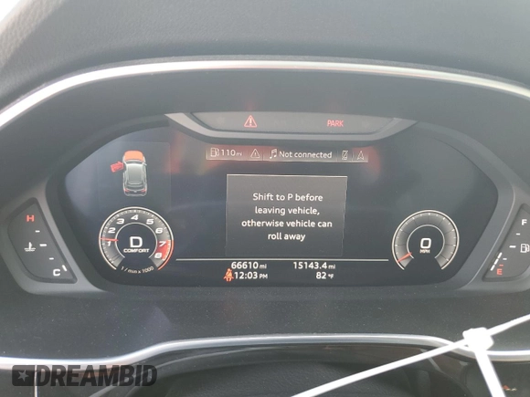 2019 Audi Q3 S line Premium Plus with VIN WA1EECF33K1071226, listed as a Copart auction lot 44584645 with 66,610 mi miles and Non Repairable. Bid and sale history available at carsss.com. Image 9.