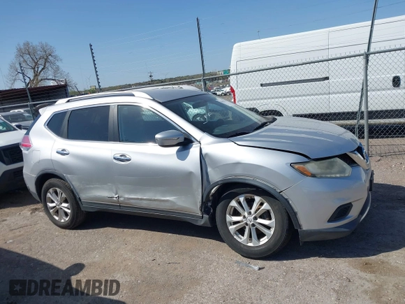 2015 Nissan Rogue SV with VIN KNMAT2MV7FP542872, listed as a IAAI auction lot 42014716 with 134,240 mi miles and . Bid and sale history available at DreamBid. Image 13.